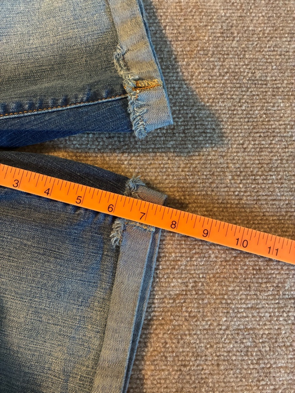 Torrid Medium Blue Distressed Roll-Cuff Denim Bermuda Shorts - Picture 8 of 8